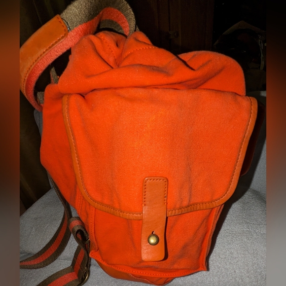 Marc by Marc Jacobs orange large drawstring backpack. - Picture 5 of 14